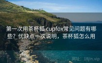 第一次用茶杯狐 cupfox常见问题有哪些？优缺点一次说明，茶杯狐怎么用