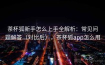 茶杯狐新手怎么上手全解析：常见问题解答（对比后），茶杯狐app怎么用