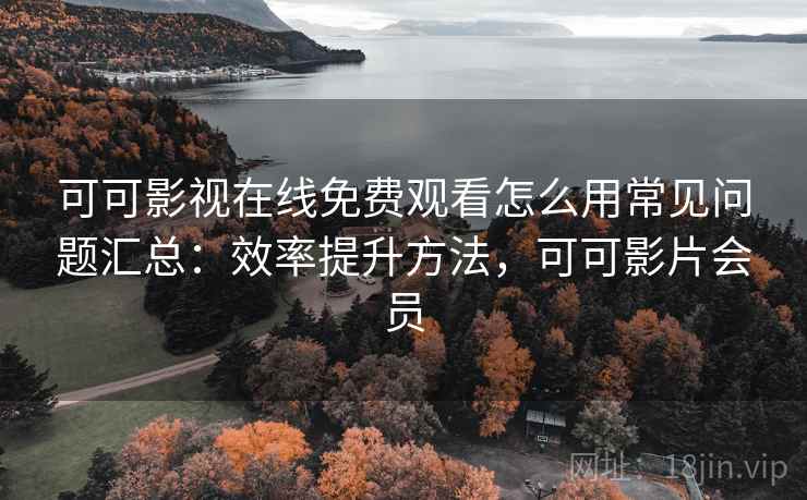 可可影视在线免费观看怎么用常见问题汇总：效率提升方法，可可影片会员  第2张