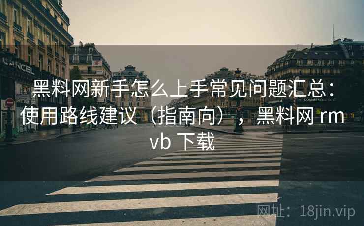 黑料网新手怎么上手常见问题汇总：使用路线建议（指南向），黑料网 rmvb 下载  第2张