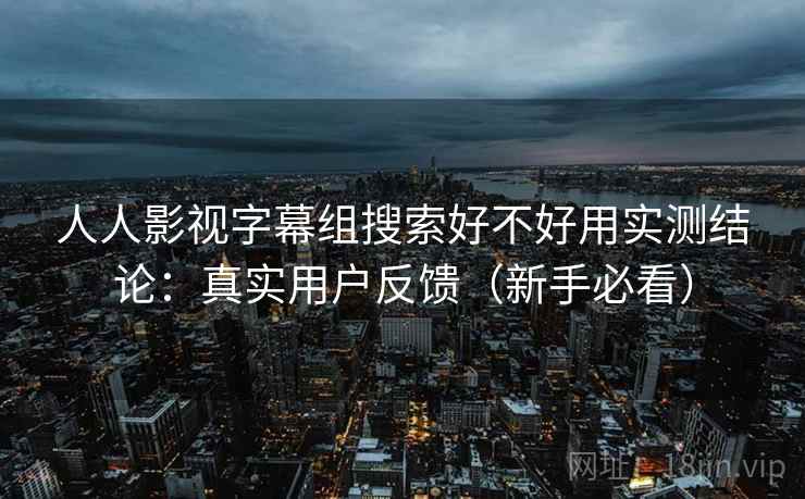 人人影视字幕组搜索好不好用实测结论：真实用户反馈（新手必看）  第2张
